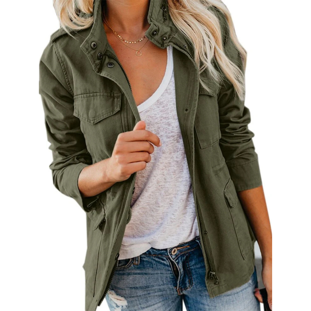 Fabienne | Damen Langarm Utility Jacke - Image 3