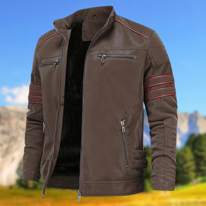 Arno | Herren Slim Fit Bikerjacke - Image 3