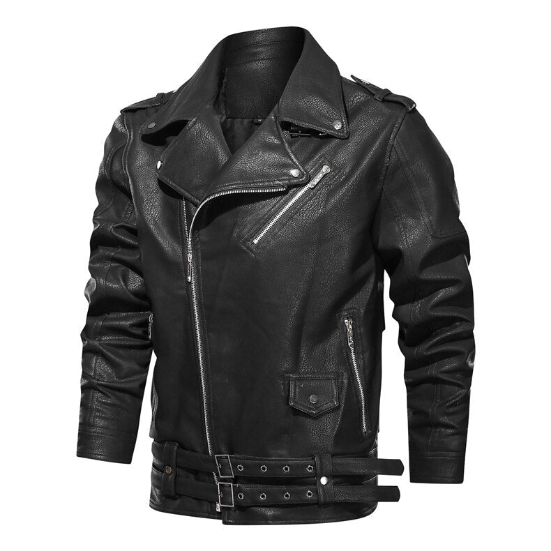 Heiko | Herren Slim-Fit Leder Bikerjacke - Image 3