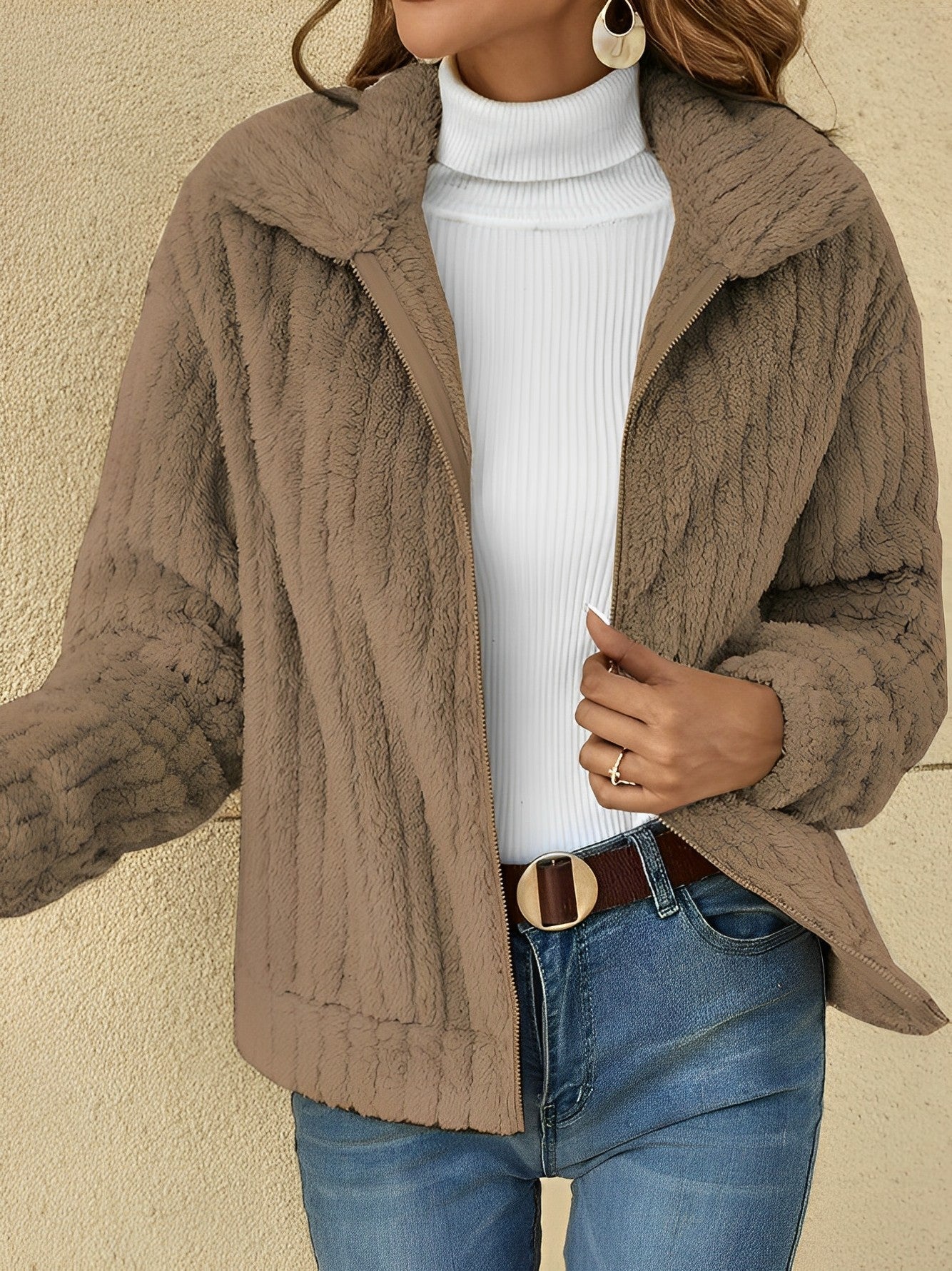 Jill | Damen Jacke mit Reißverschluss - Relaxed Fit - Image 5