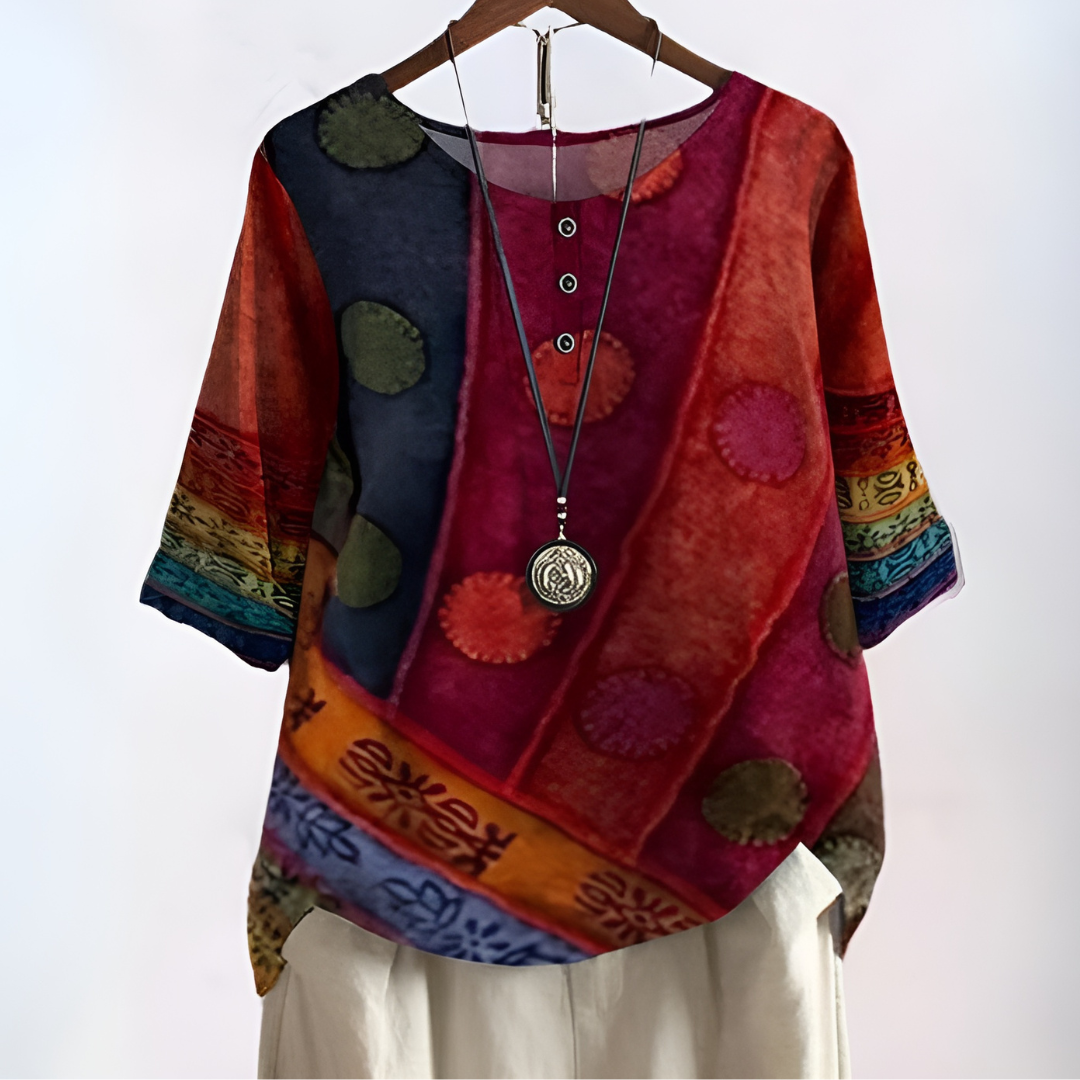 Sonja | Fließende, elegante Boho-Bluse - Image 1