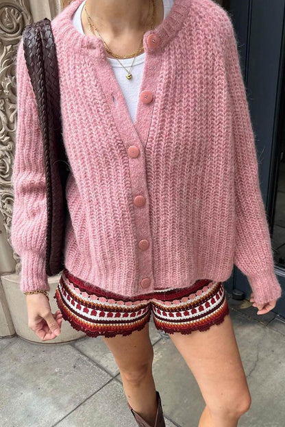 Malin | Damen Oversized Cardigan mit Knopfleiste - Image 1