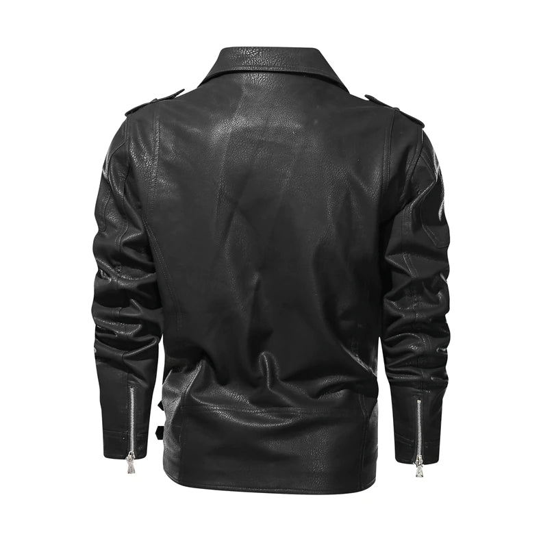 Heiko | Herren Slim-Fit Leder Bikerjacke - Image 4