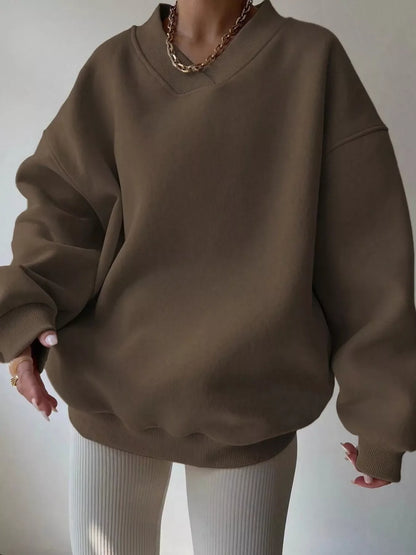 Senta | Damen Oversized V-Ausschnitt Pullover - Image 7