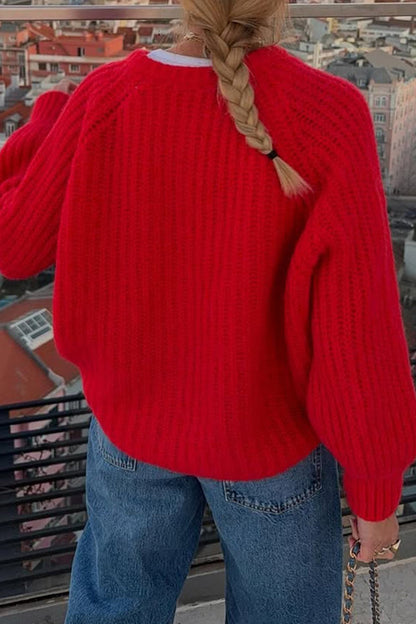 Malin | Damen Oversized Cardigan mit Knopfleiste - Image 7