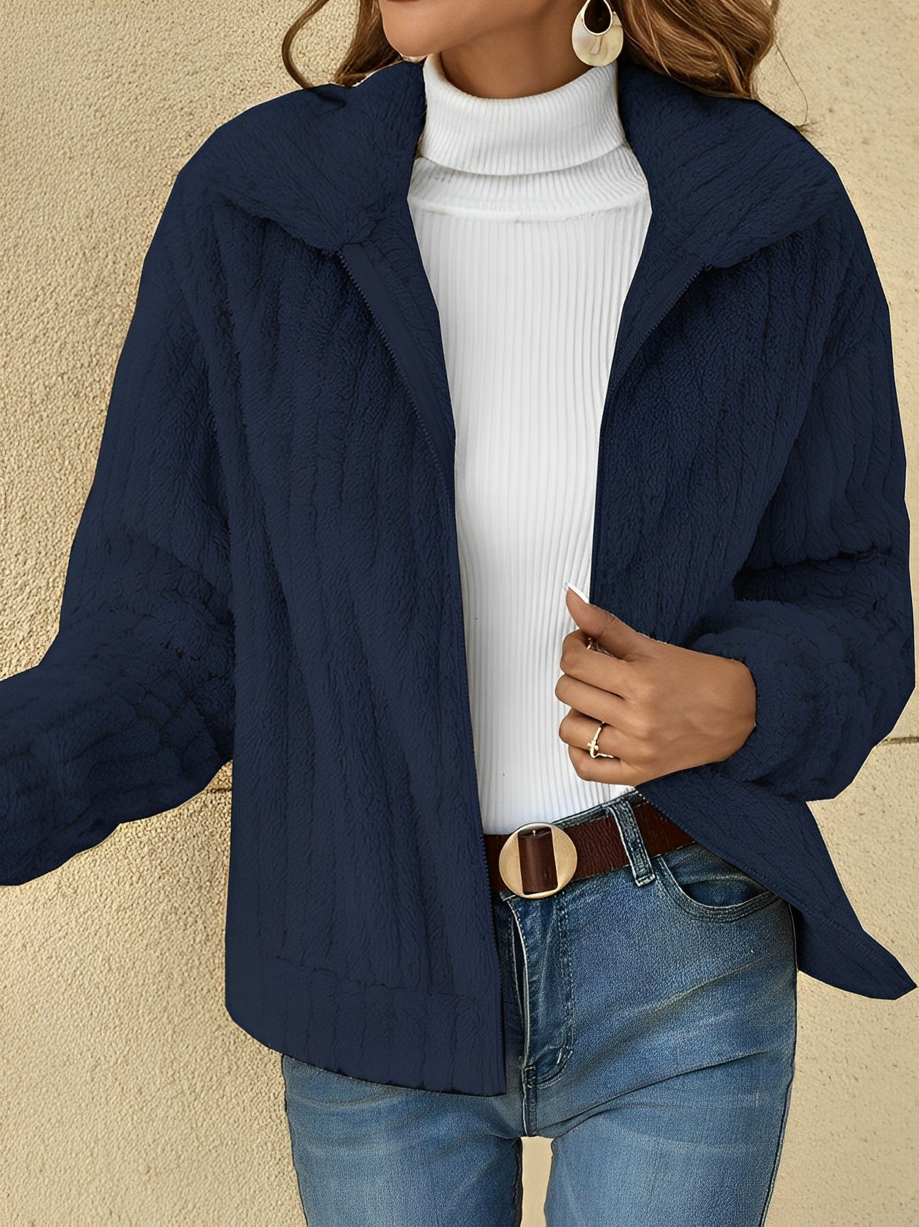 Jill | Damen Jacke mit Reißverschluss - Relaxed Fit - Image 2