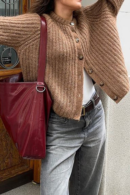 Malin | Damen Oversized Cardigan mit Knopfleiste - Image 11