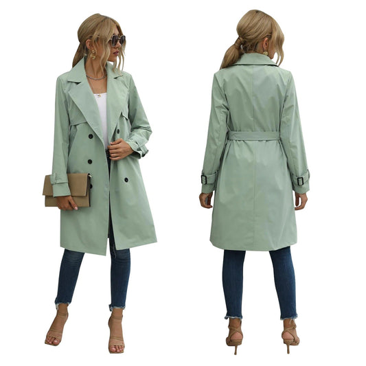 Bianca | Damen Zweireiher Trenchcoat - Image 1