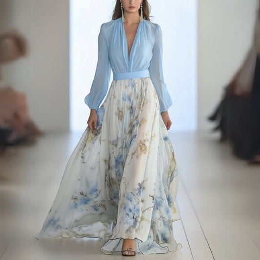 Nadine | Elegantes Maxikleid mit Blumenmuster für mühelosen Stil - Image 1