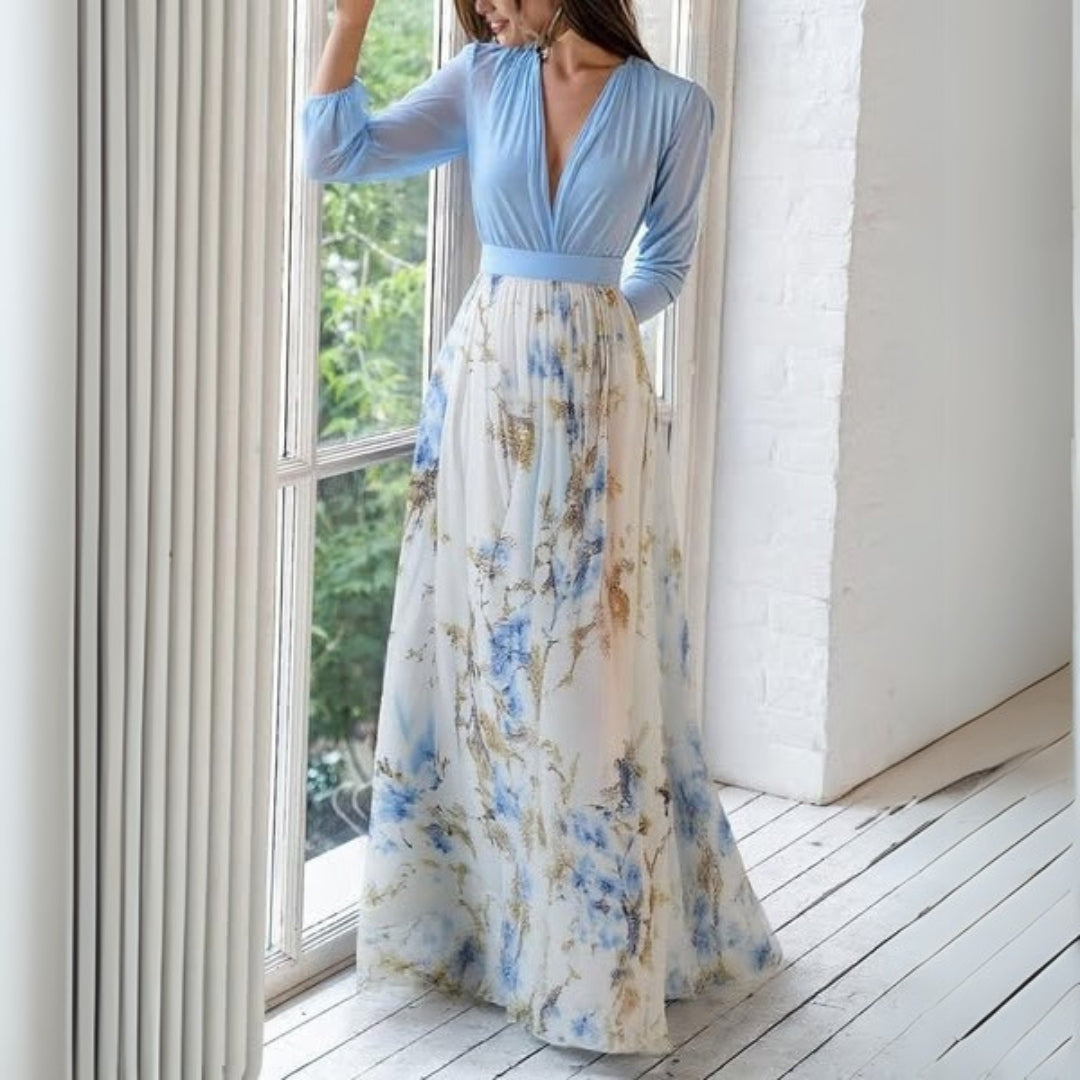 Nadine | Elegantes Maxikleid mit Blumenmuster für mühelosen Stil - Image 2