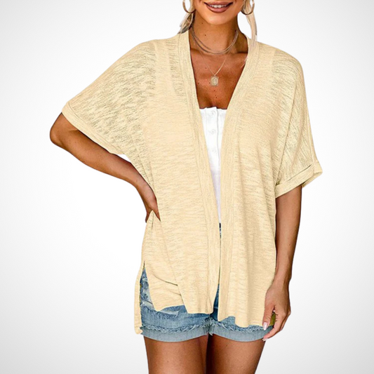 Marie | Stilvolle fließende Kurzarm-Strickjacke - Image 1