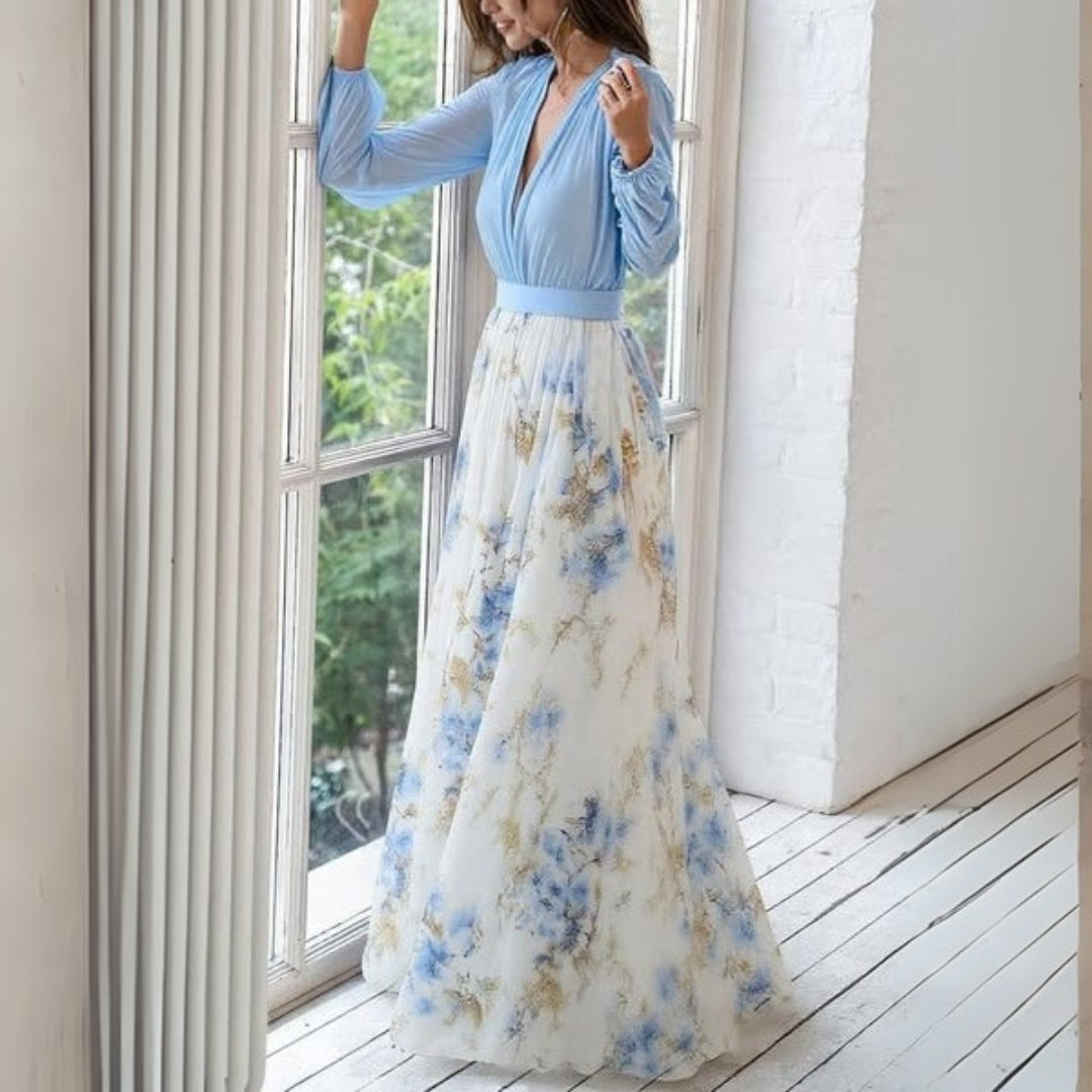 Nadine | Elegantes Maxikleid mit Blumenmuster für mühelosen Stil - Image 3