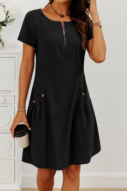 Karolin | Stylisches Ärmelkleid mit Taschen für mühelosen Komfort - Image 6