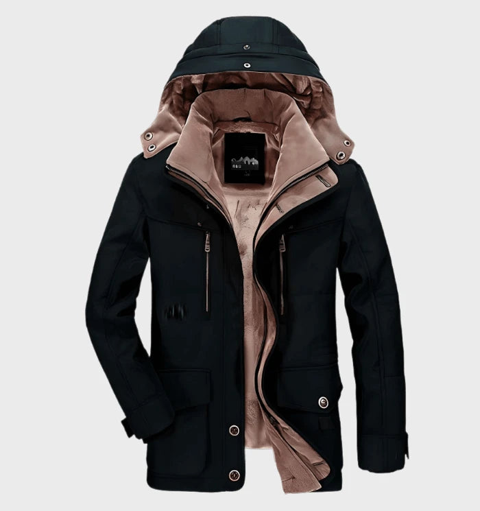 Cuno | Herren Winterparka Jacke mit Kapuze