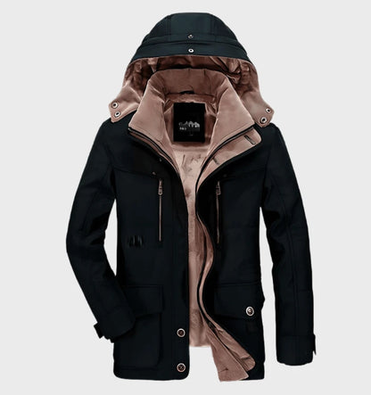 Cuno | Herren Winterparka Jacke mit Kapuze