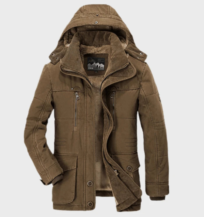 Cuno | Herren Winterparka Jacke mit Kapuze