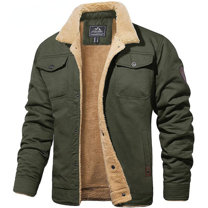 Hansjörg | Herren Button-Down Jacke mit Sherpa-Kragen - Image 5