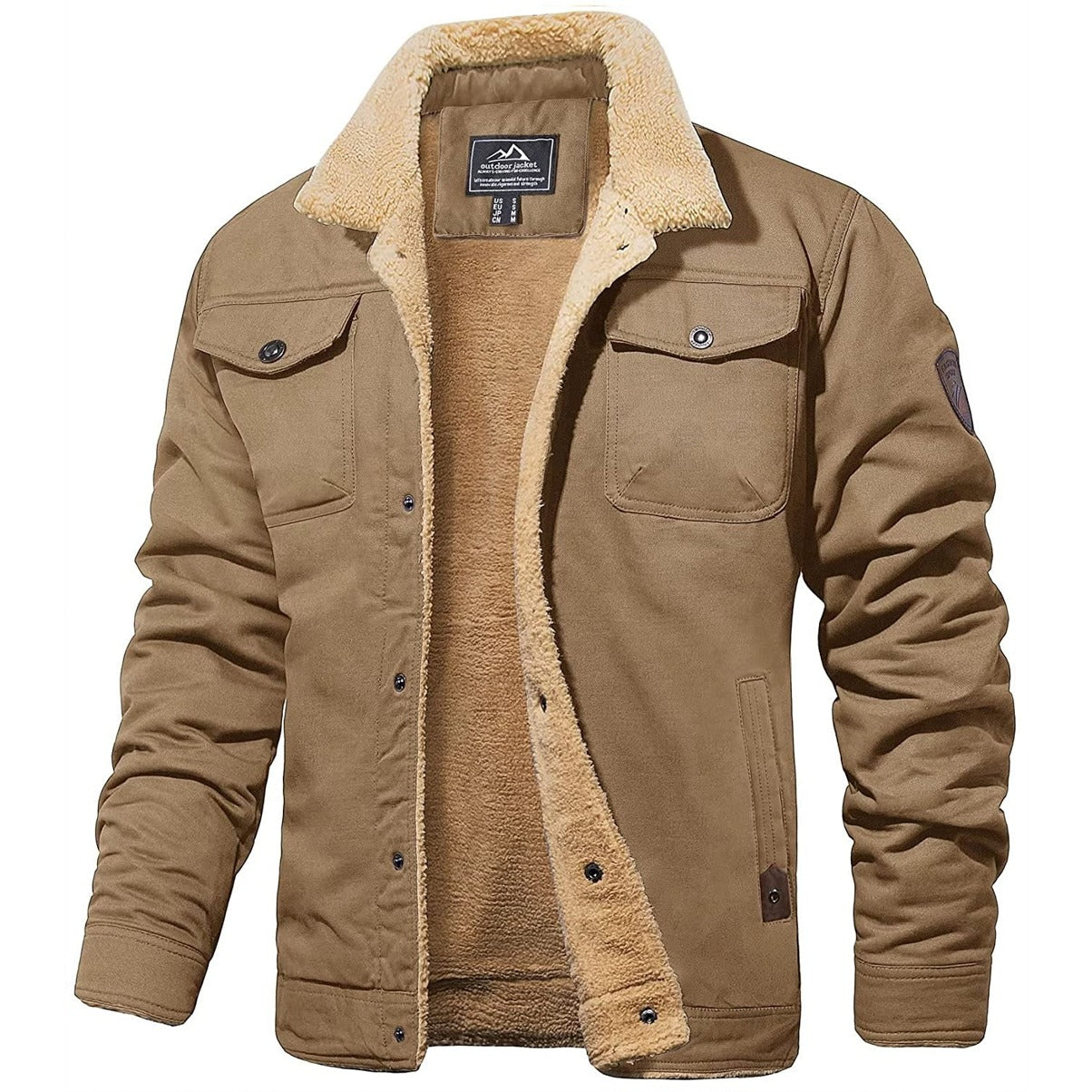 Hansjörg | Herren Button-Down Jacke mit Sherpa-Kragen - Image 4