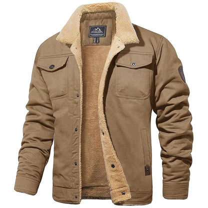 Hansjörg | Herren Button-Down Jacke mit Sherpa-Kragen - Image 4