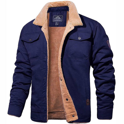 Hansjörg | Herren Button-Down Jacke mit Sherpa-Kragen - Image 3