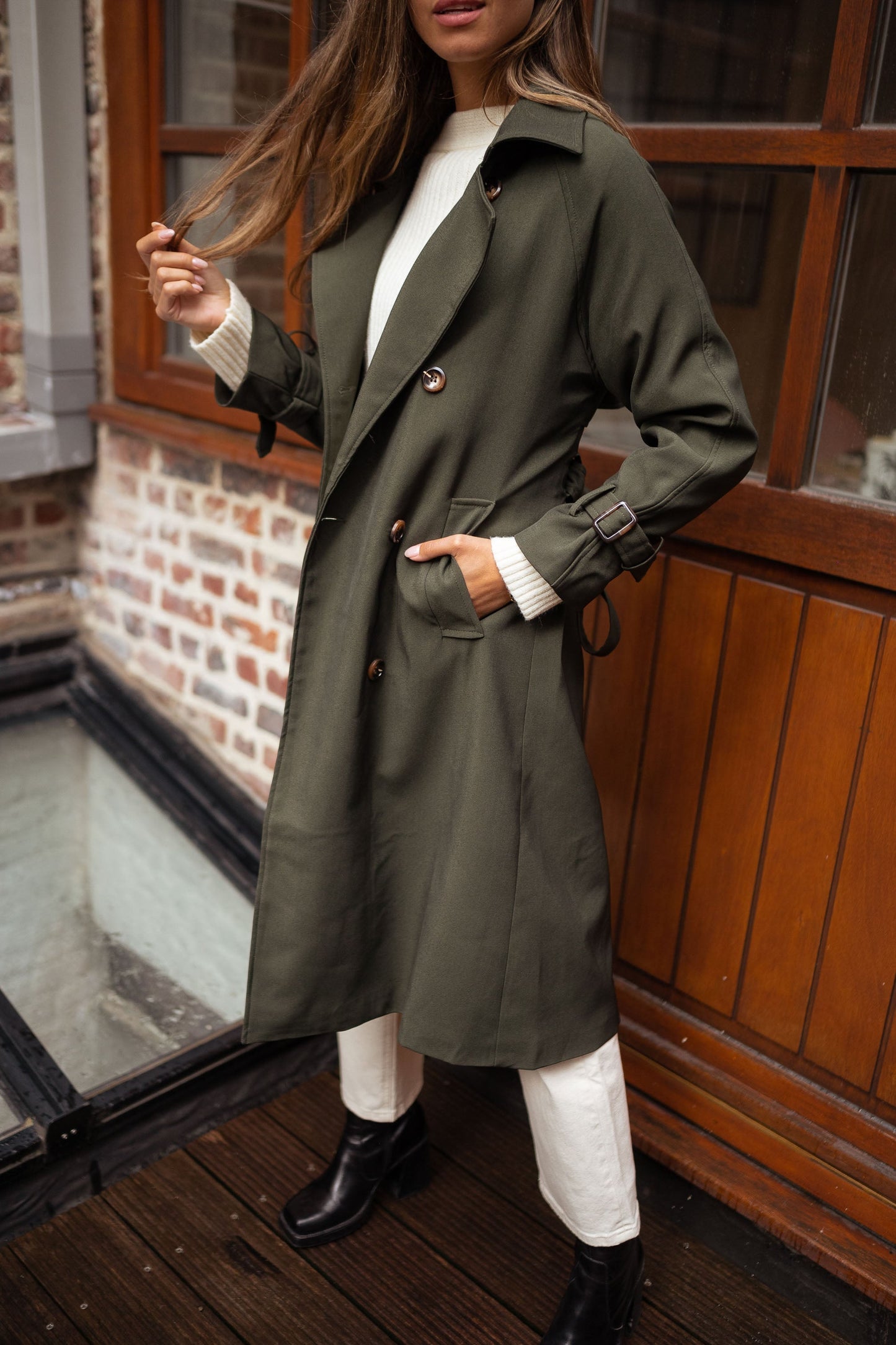 Gretchen | Damen Zweireiher Trenchcoat - Image 14