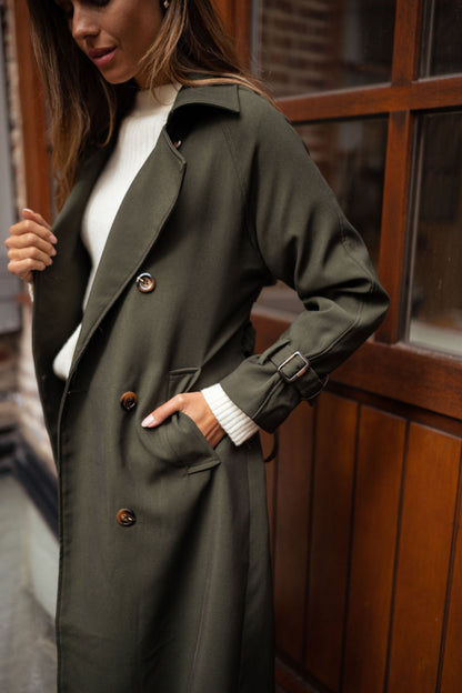 Gretchen | Damen Zweireiher Trenchcoat - Image 9