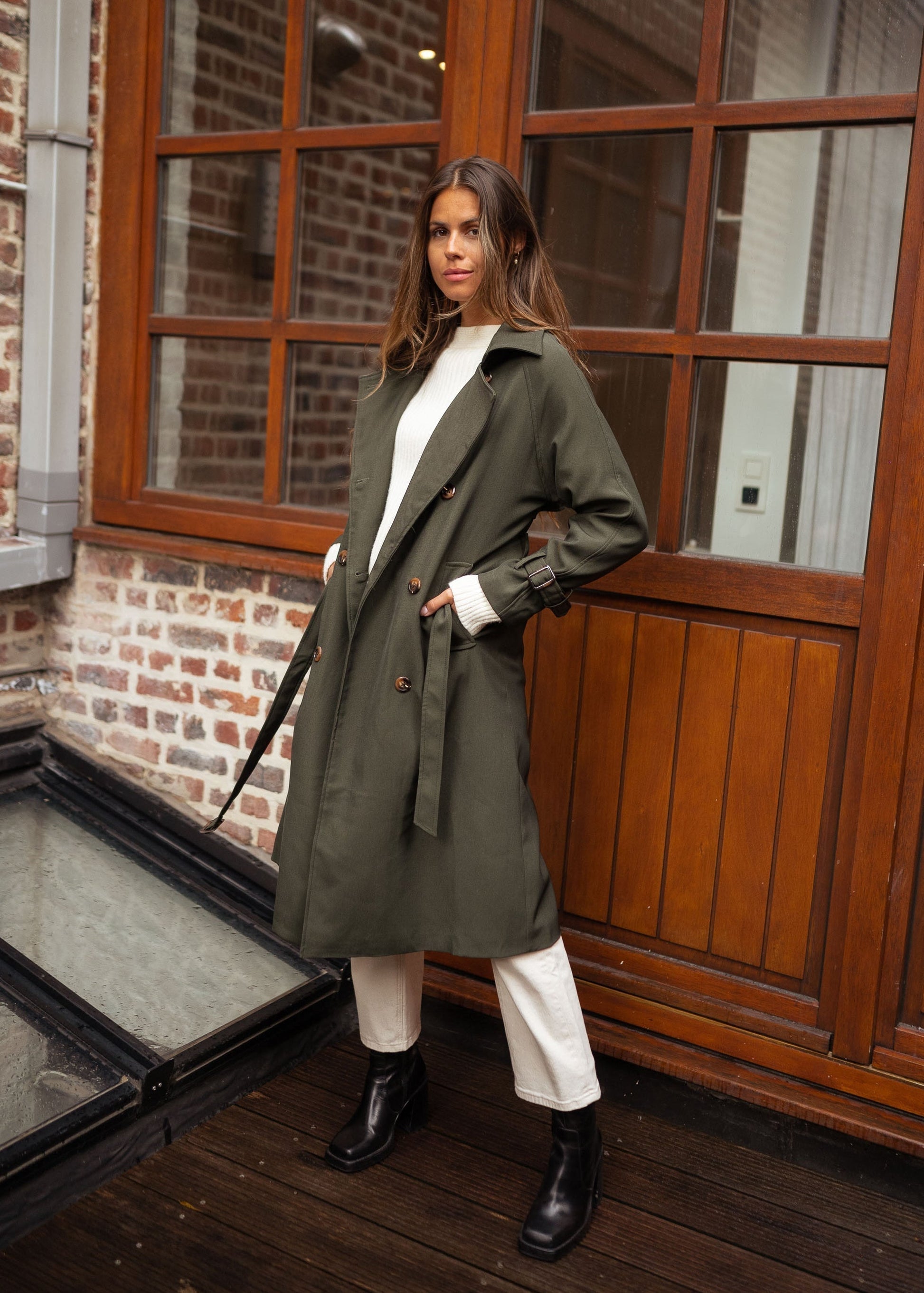 Gretchen | Damen Zweireiher Trenchcoat - Image 6