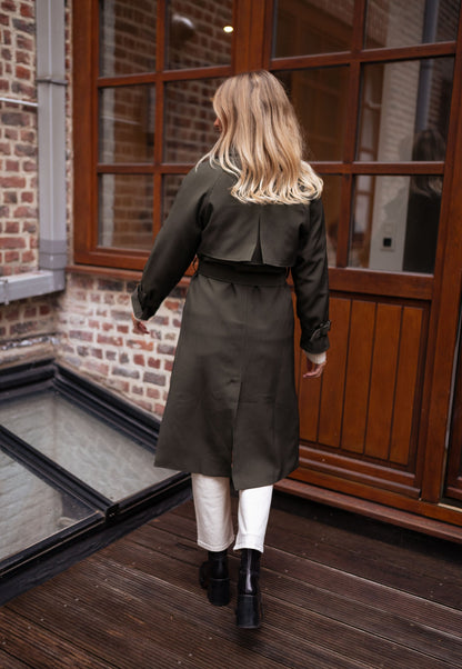Gretchen | Damen Zweireiher Trenchcoat - Image 4