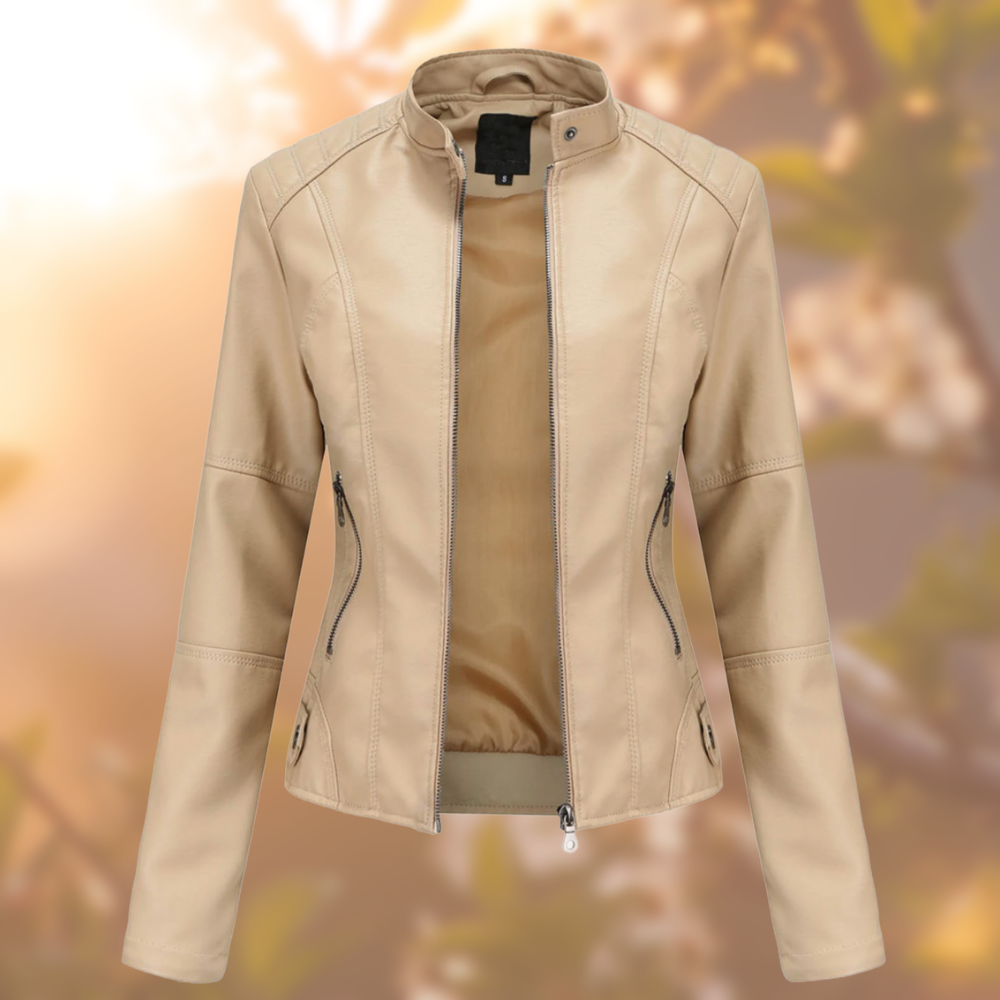 Victoria | Damen Figurbetonte Bikerjacke - Image 4