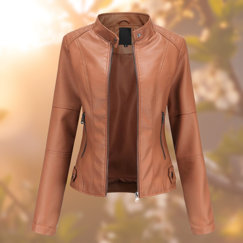 Victoria | Damen Figurbetonte Bikerjacke - Image 3