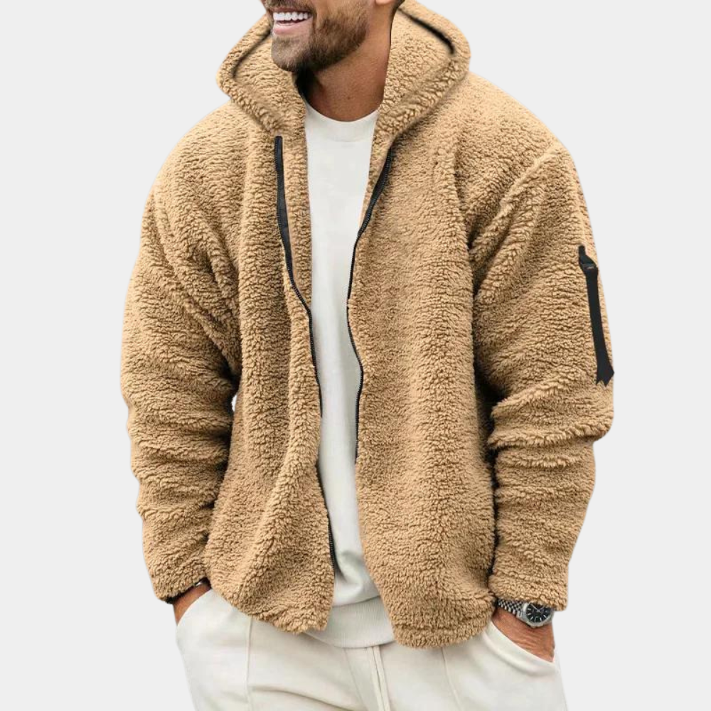 Alois | Herren Fleecejacke mit Kapuze - Image 1