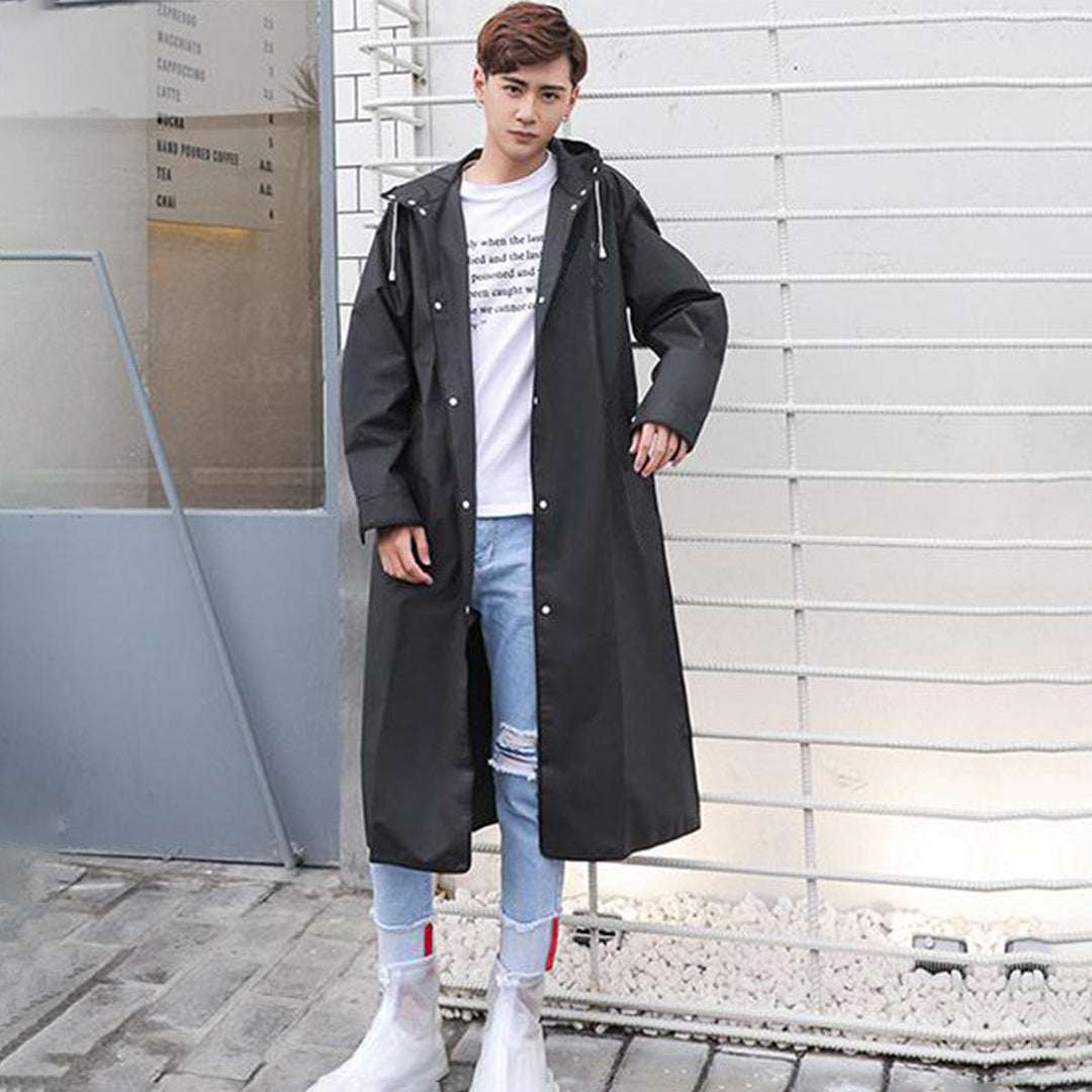 Karsten | Herren Kapuzen Regenjacke Lang - Image 2
