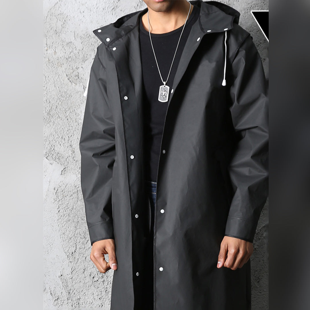 Karsten | Herren Kapuzen Regenjacke Lang - Image 3