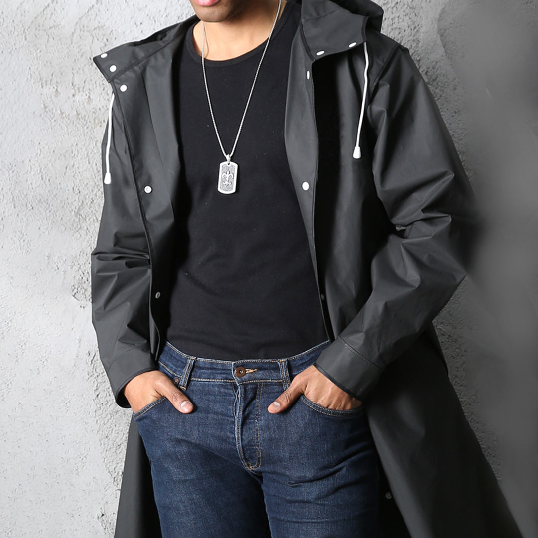 Karsten | Herren Kapuzen Regenjacke Lang - Image 4