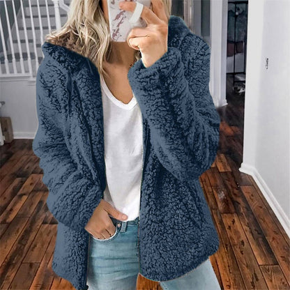 Ida | Damen Kapuzen-Strickjacke mit offener Vorderseite - Image 2