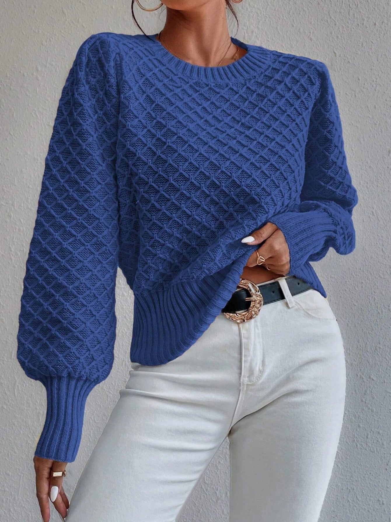 Irina | Strukturierter Langarm Pullover für Damen