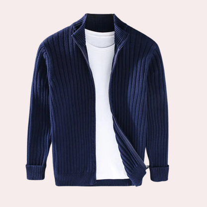 Alois | Herren Jacke mit Reißverschluss und Rippmuster - Image 6