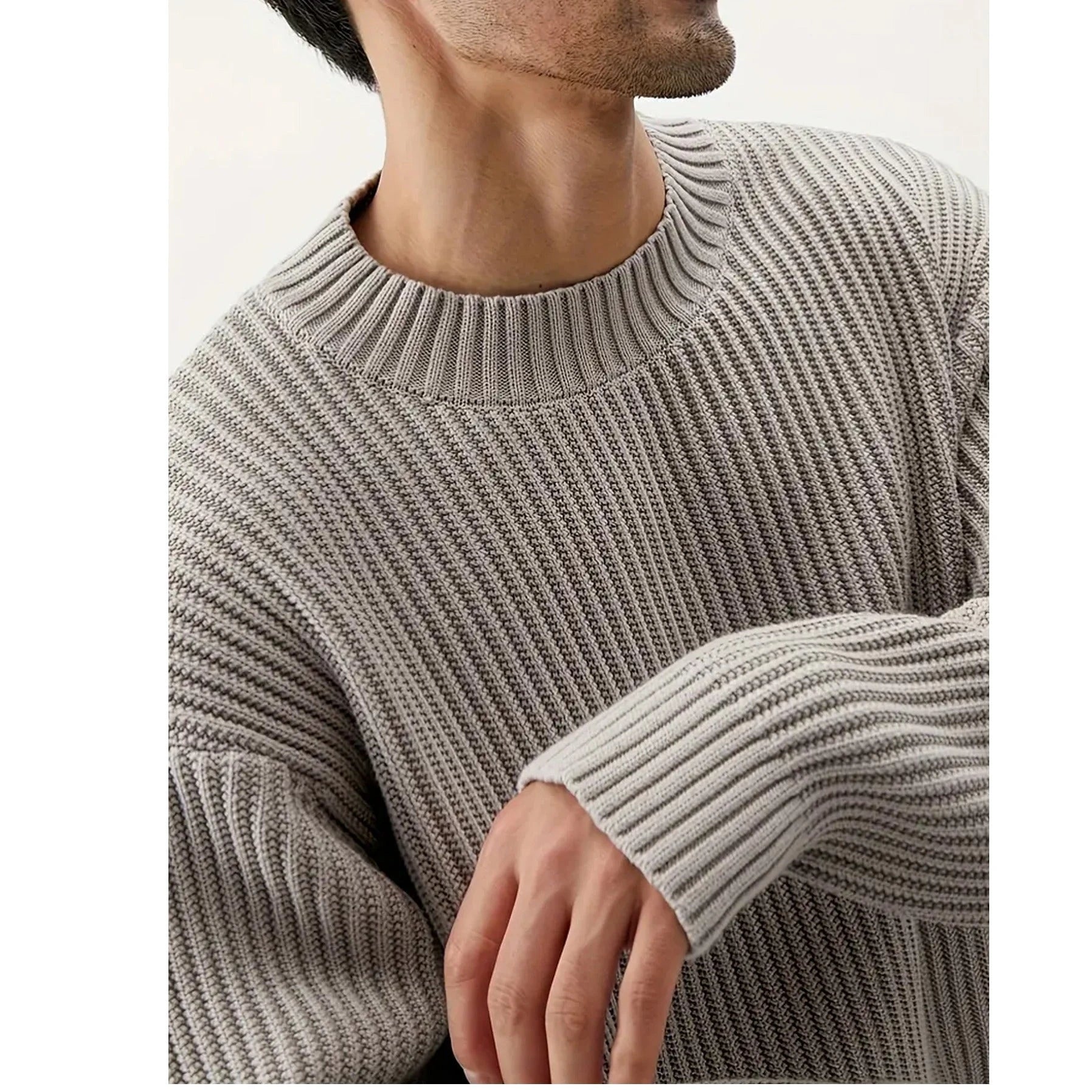 Josef | Herren Oversized Rundhals-Pullover