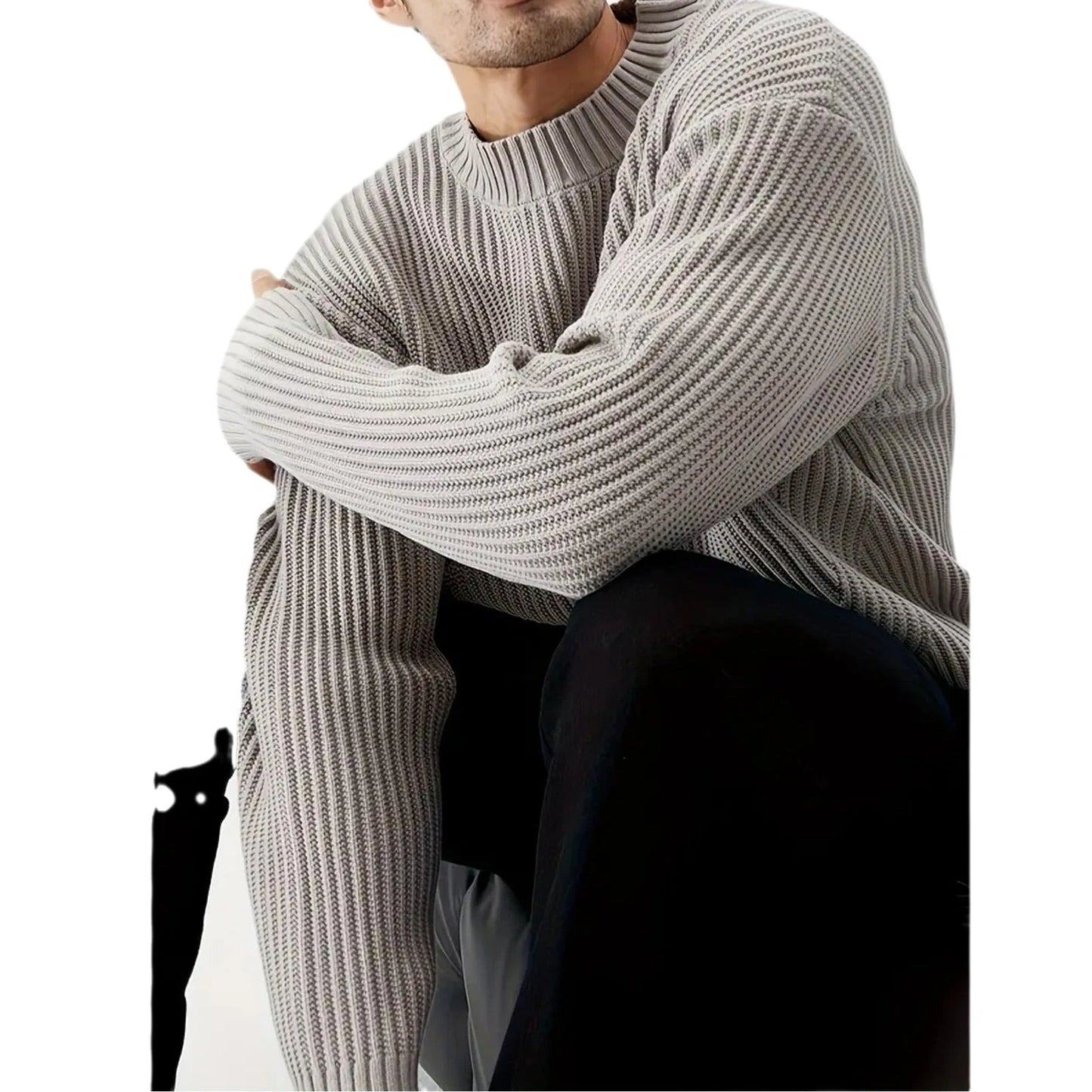 Josef | Herren Oversized Rundhals-Pullover