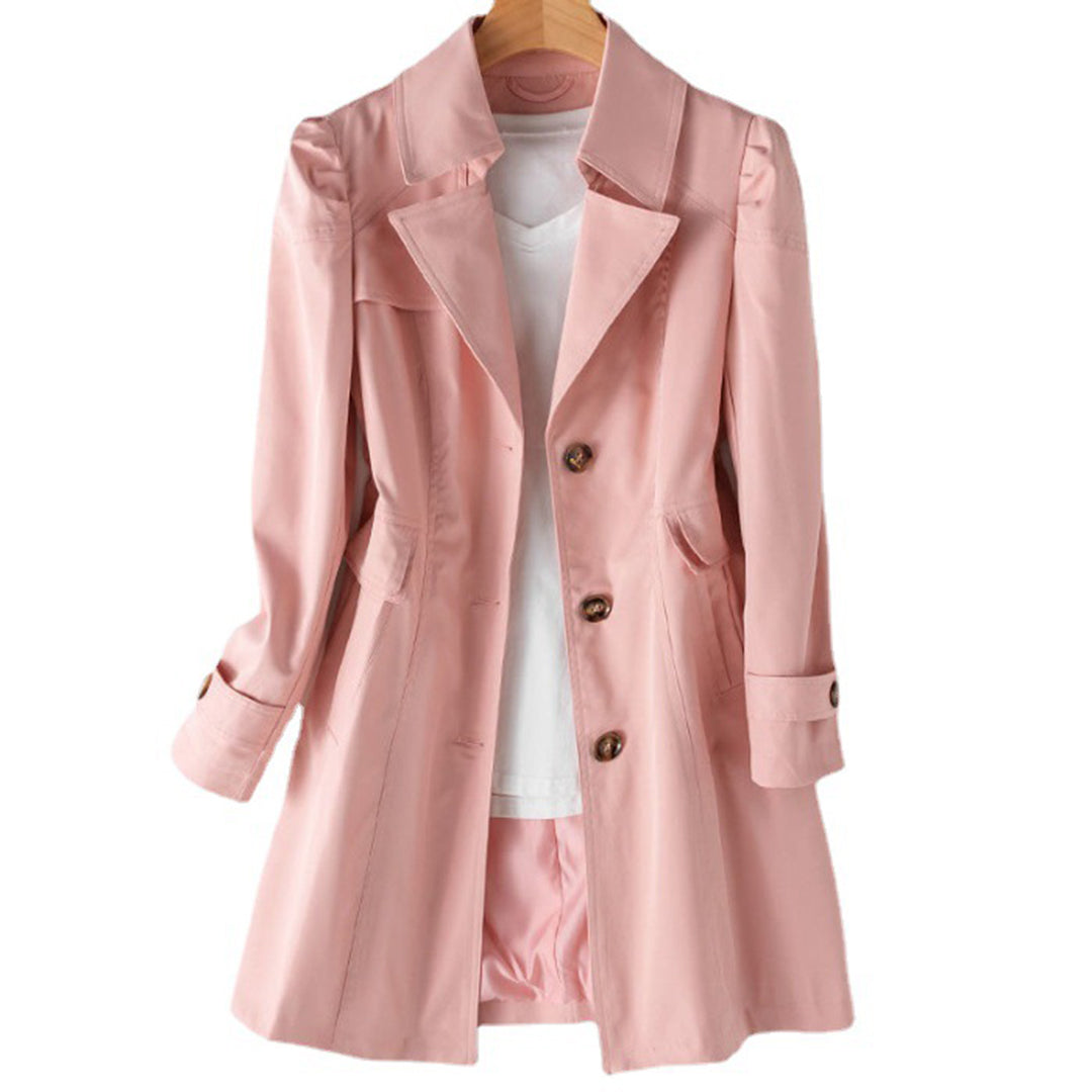 Elise | Damen Langer Trenchcoat mit Knopfleiste - Image 4
