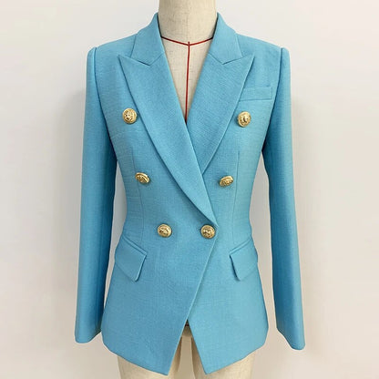 Edith | Damen Zweireihiger Taillierter Blazer - Image 15