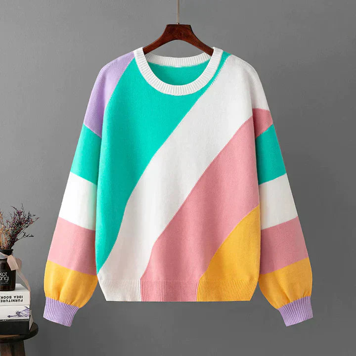 Bernadette | Bunter geometrischer Pullover - Image 1