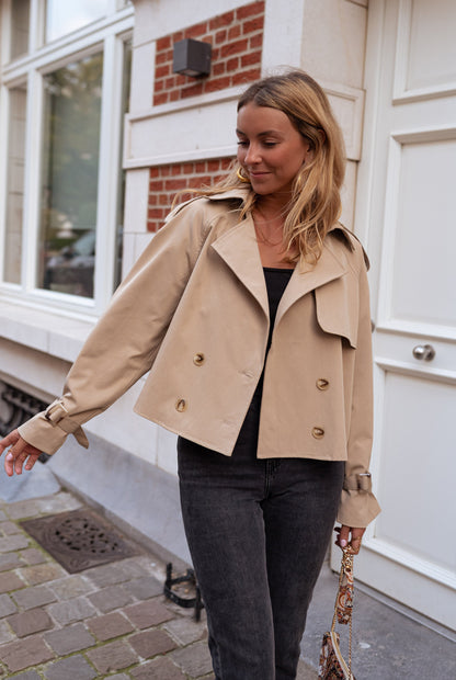 Rosa | Damen Kurzmantel Zweireiher - Image 5
