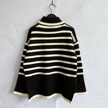 Jacqueline | Gemütlicher gestreifter Strickpullover - Image 12