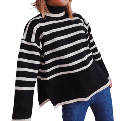 Jacqueline | Gemütlicher gestreifter Strickpullover - Image 18