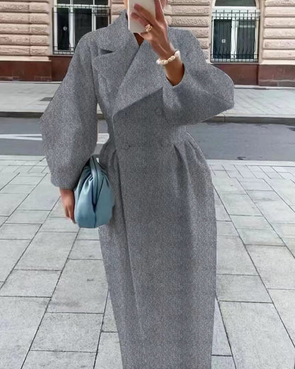 Zita | Damen Zweireiher Maxi Mantel - Image 8