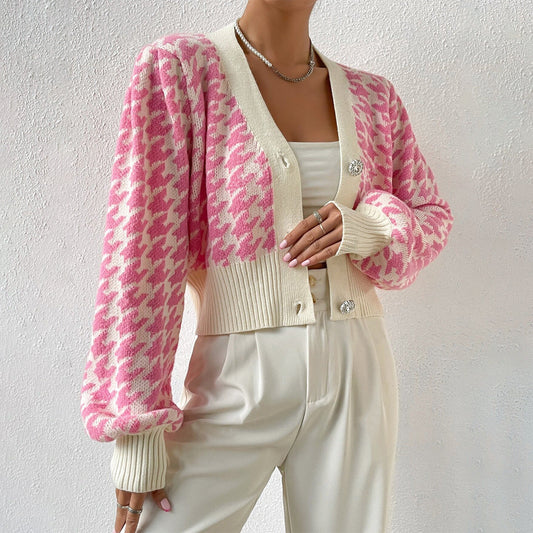 Anke | Damen Cropped Strickjacke - Image 1