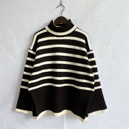 Jacqueline | Gemütlicher gestreifter Strickpullover - Image 11