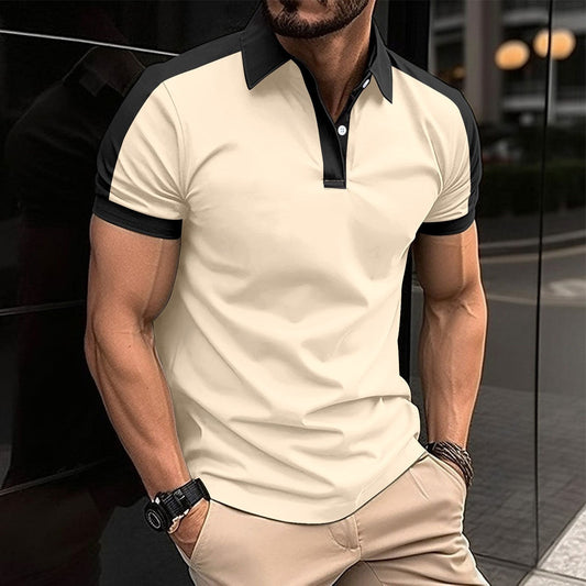 Ulf | Herren-Polohemd - Slim Fit - weiche Baumwolle - Kontrastkragen und Ärmel-Details - Image 1