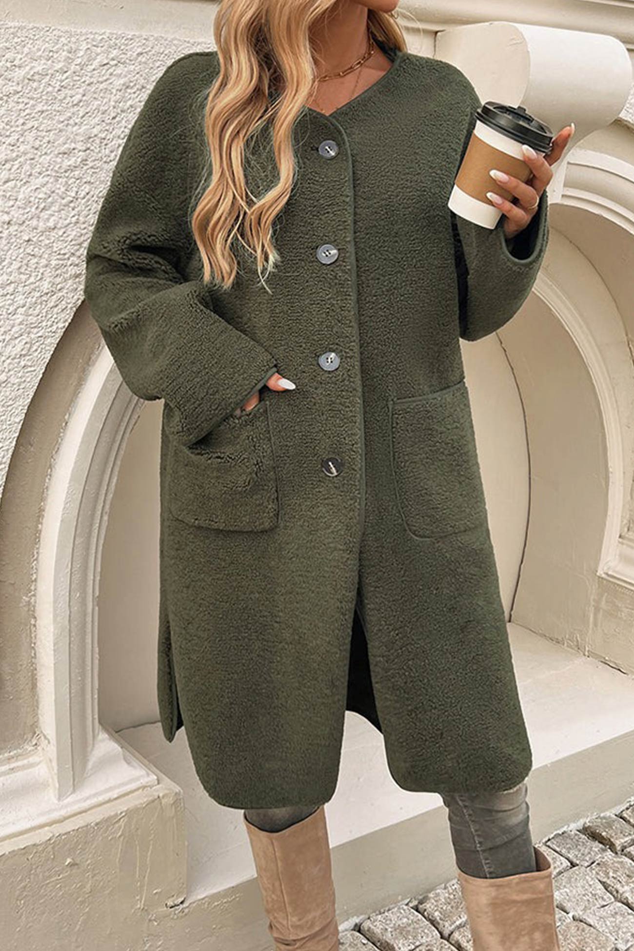 Zoé | Damen Longline Strickmantel - Image 5